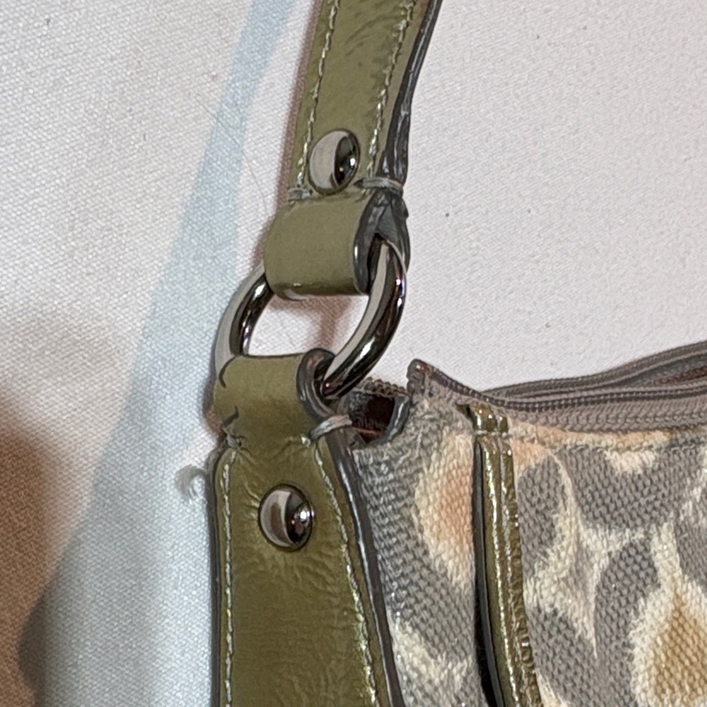 Coach Kristin IKAT Hobo Handbag Purse Grey Shimmer EUC - Picture 10 of 14